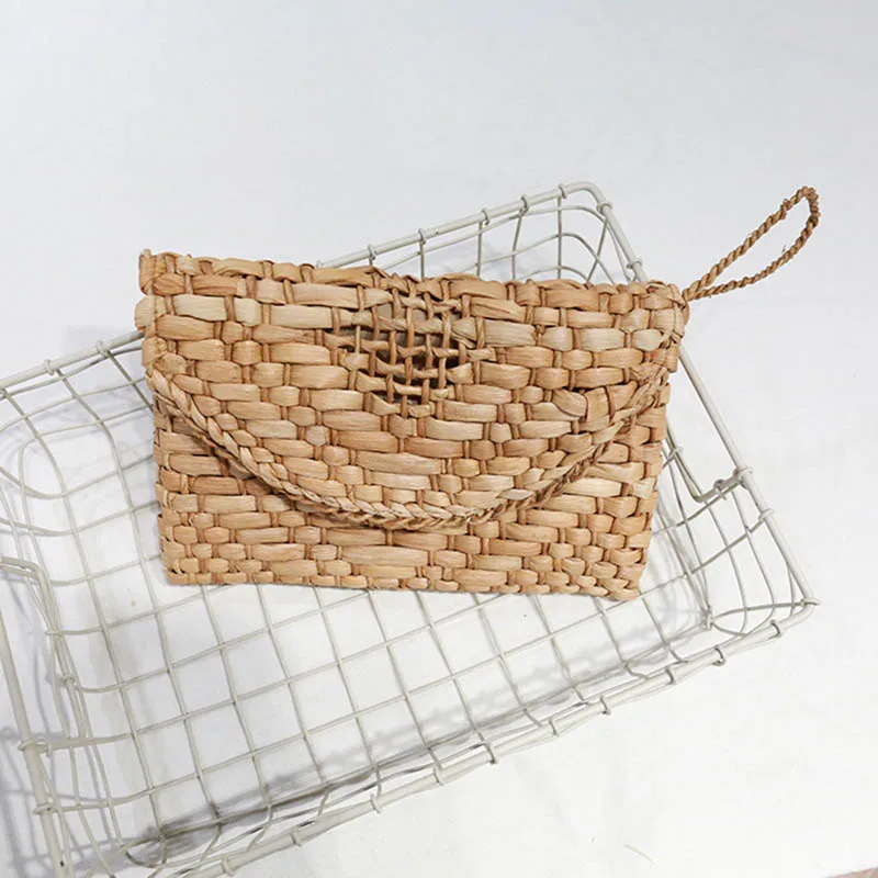 Women Fashion Clutch Bag INS Popular Female Summer Straw Bags Travel Lady Casual Handbag Holiday Handmade Knitted Bolsa SS3244 (9)
