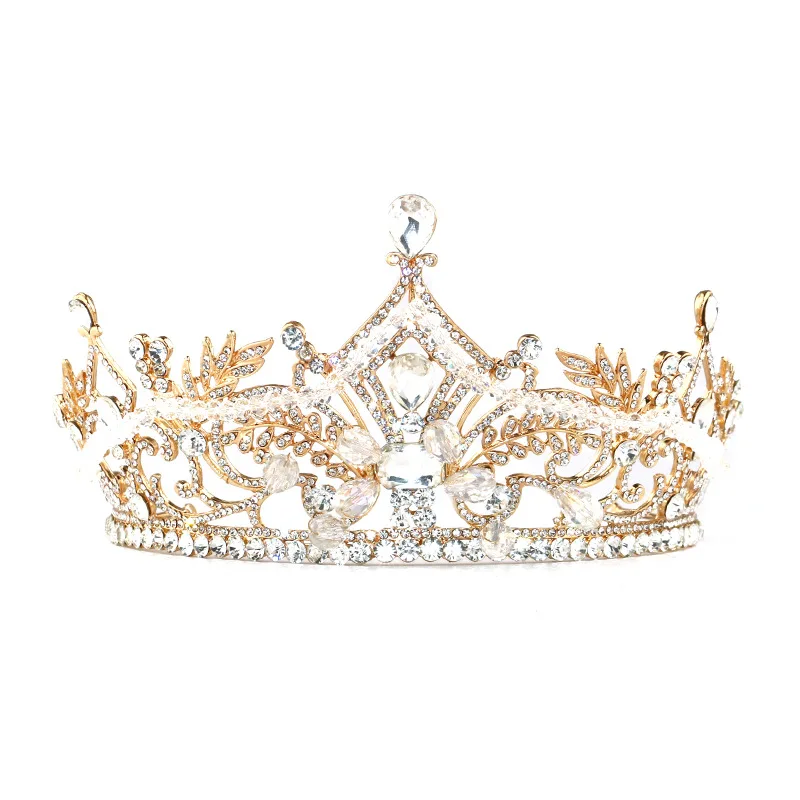 Charm Rhinestone Zircon Crown Bridal Tiara Crystal CZ Diadem For Bride Princess Pageant Wedding Hair Accessories (2)