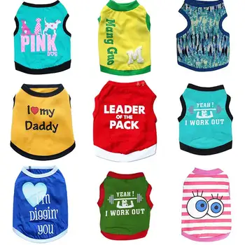 

Big Eyes Clothes French Bulldog Dog Clothes For Pomeranians Strip Tshirts In Clothing Miniature dog Vest Clothes Costumes E