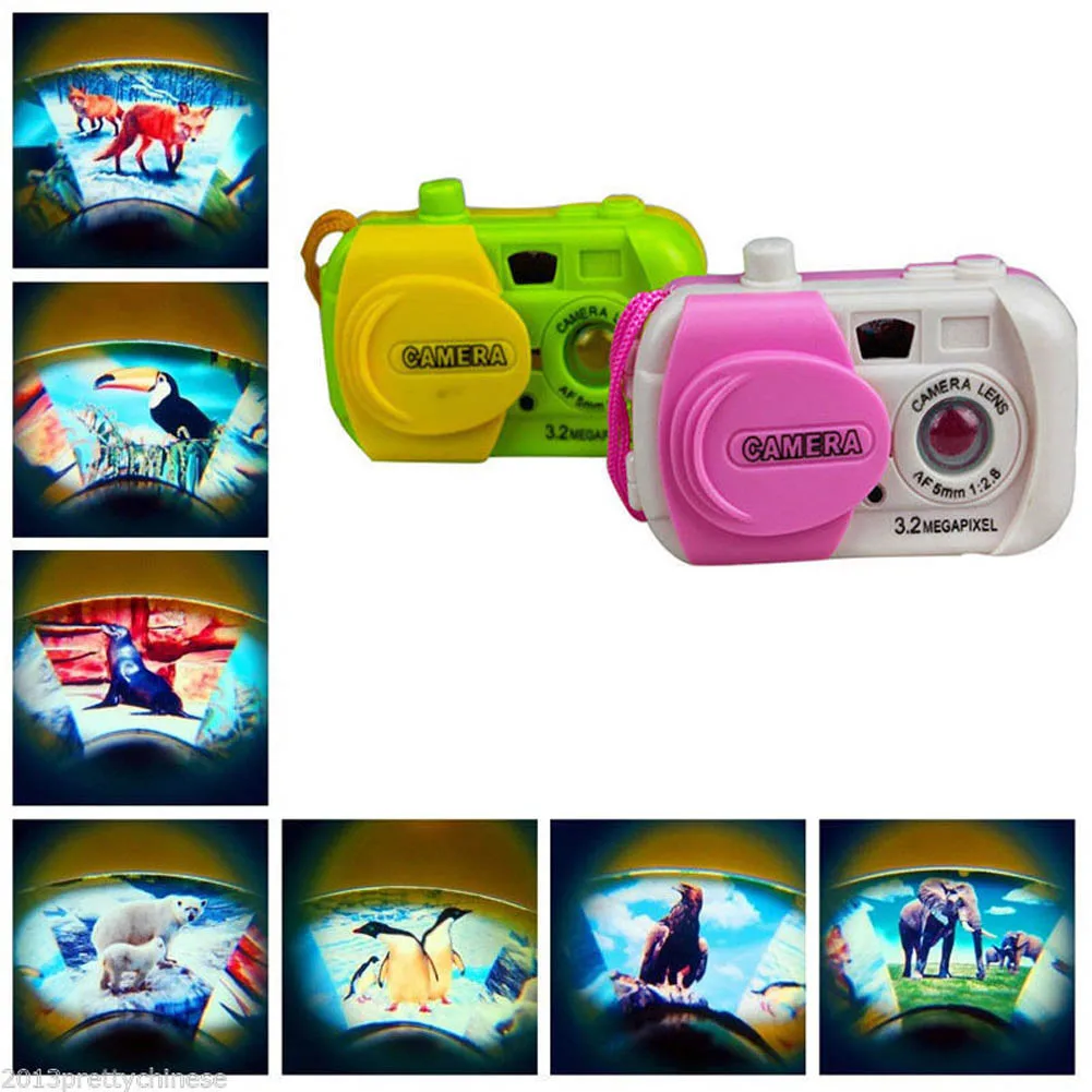 Мультяшная камера игрушка-проектор Мультяшные детские игрушки детские развивающие игрушки подарок случайного цвета