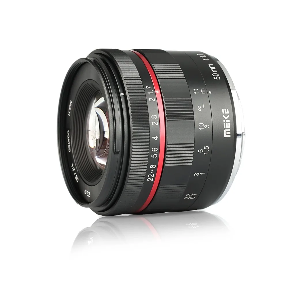 US $109.99 Meike MKE5017 50mm F17 Large Aperture Manual Focus Lens Full Frame For Sony E Mount A9 A7M3 A7R3 A7 III A7R III A7R2 A6500