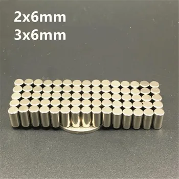 

500PCS NdFeB Diametrically Magnet Rod Diameter 3x6 mm Precision DIY Experiment Center-less Grinding 3500GS Surface Field