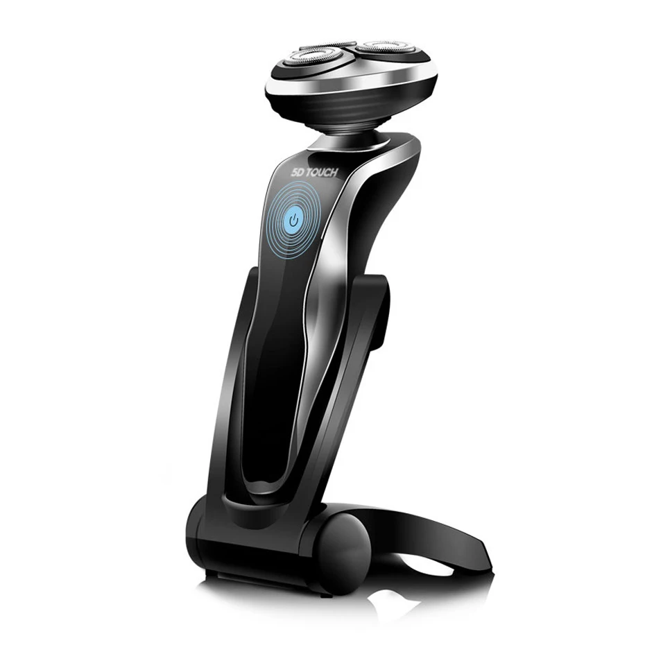 

Electric Shaver for Men Triple Floating Blades IPX7 Washable Electric Razor Beard Shave Machine USB Charging Base Touch Switch