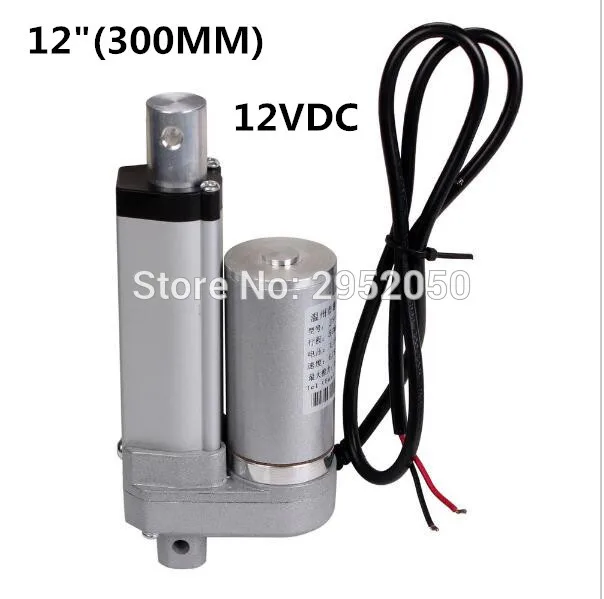 

12V 300mm/12inch stroke 900N /198LBS micro linear actuator electric linear actuator TV lift high speed linear actuator