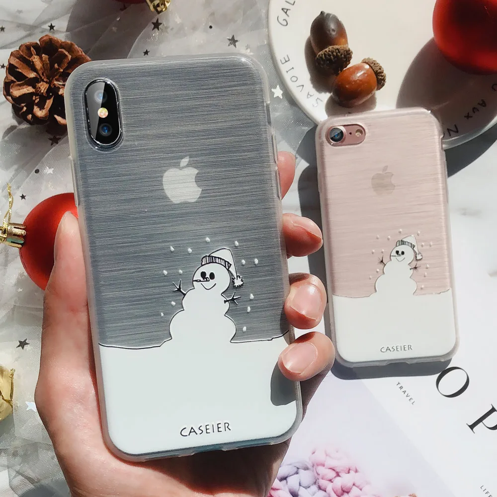 CASEIER год чехол на айфон 8 7 6S 6 5S Рождество телефон случаях Case чехол для iPhone 8 7 6S 6 Plus X XS Max XR мягкая обложка для iPhone 6 6S 7 8 Plus 11 Pro Max 11 Case