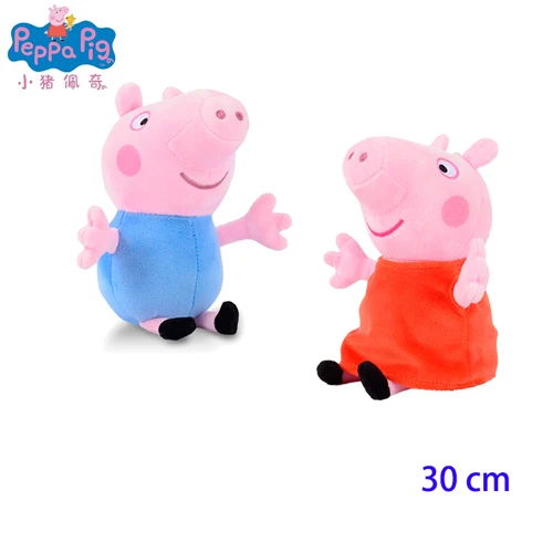 4 шт./компл. Подлинная Peppa Свинья 19/30 см розовый поросенок плюшевые игрушки Пеппа Джордж мягкие куклы мультфильм животных для детей Семья Вечерние - Цвет: 30cm 2 pcs