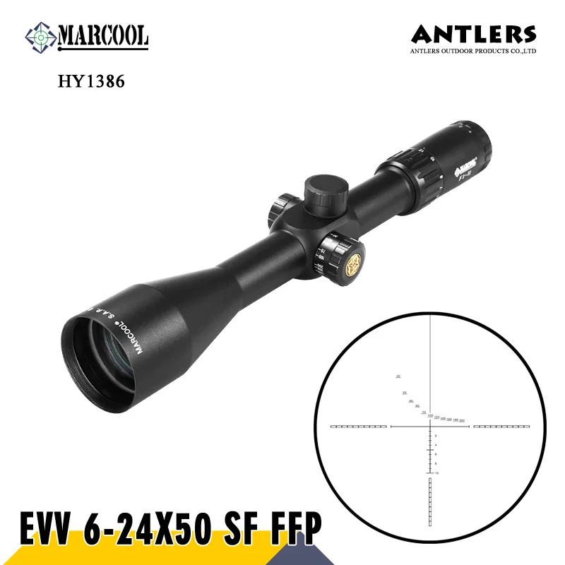 

MARCOOL EVV 6-24X50 SF Ffp Hunting long range Riflesocpe Rangerfinder Reticle Optical Rifle Scope for rifle and Pcp airgun