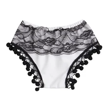 Шорты для маленьких девочек летний сарафан с кружевными шортами штаны с треугольными кисточками клешеные штаны с высокой талией