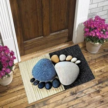 Еще крем черный инструмент для ухода за мтоциклом синий ноги камни 3d принтом Нескользящие Декоративный Пол Коврик придверный Home прихожей гостиная