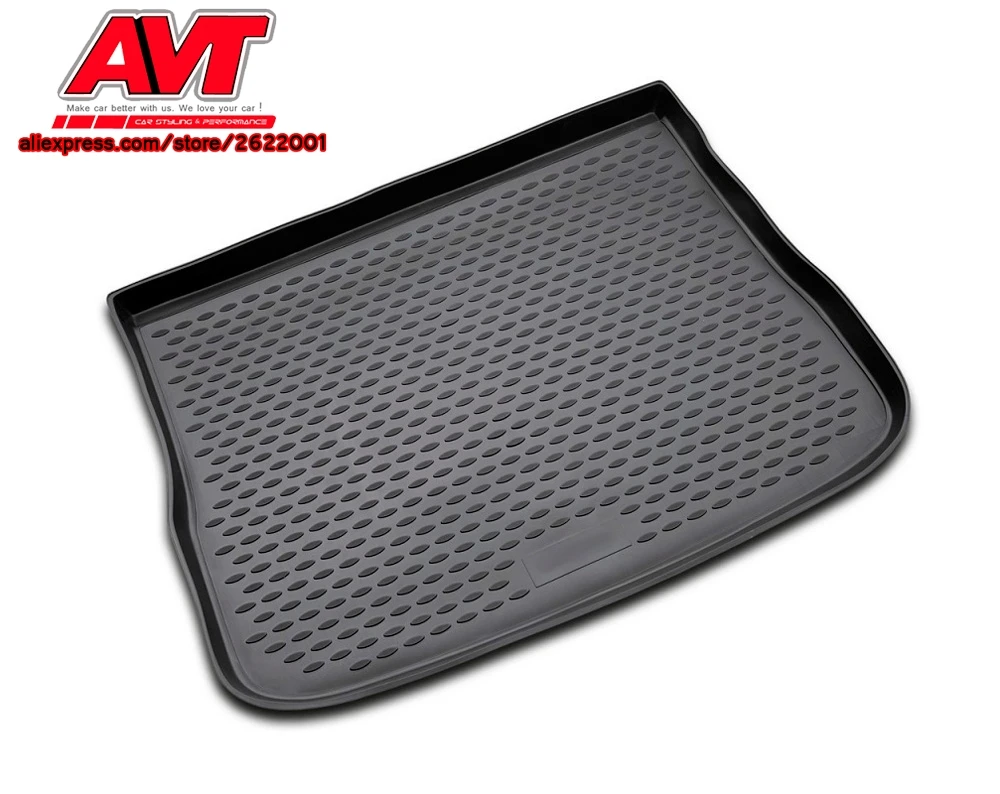 Trunk mats for Volkswagen Tiguan 2007 2013 1 pcs rubber rugs non slip