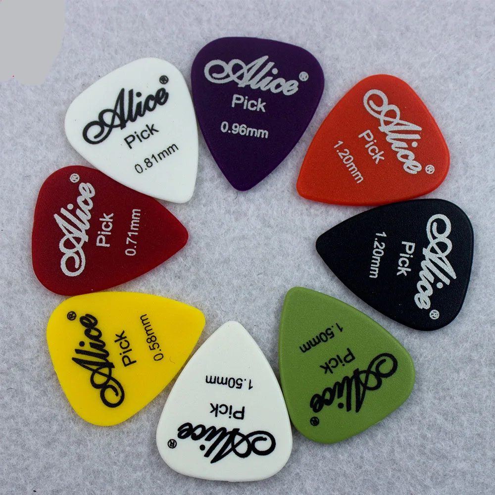

12 pieces Alice Guitar Pick Non-slip Black White Nylon Mediator for Acoustic Electric Guitarra Ukulele Accessories Random Color