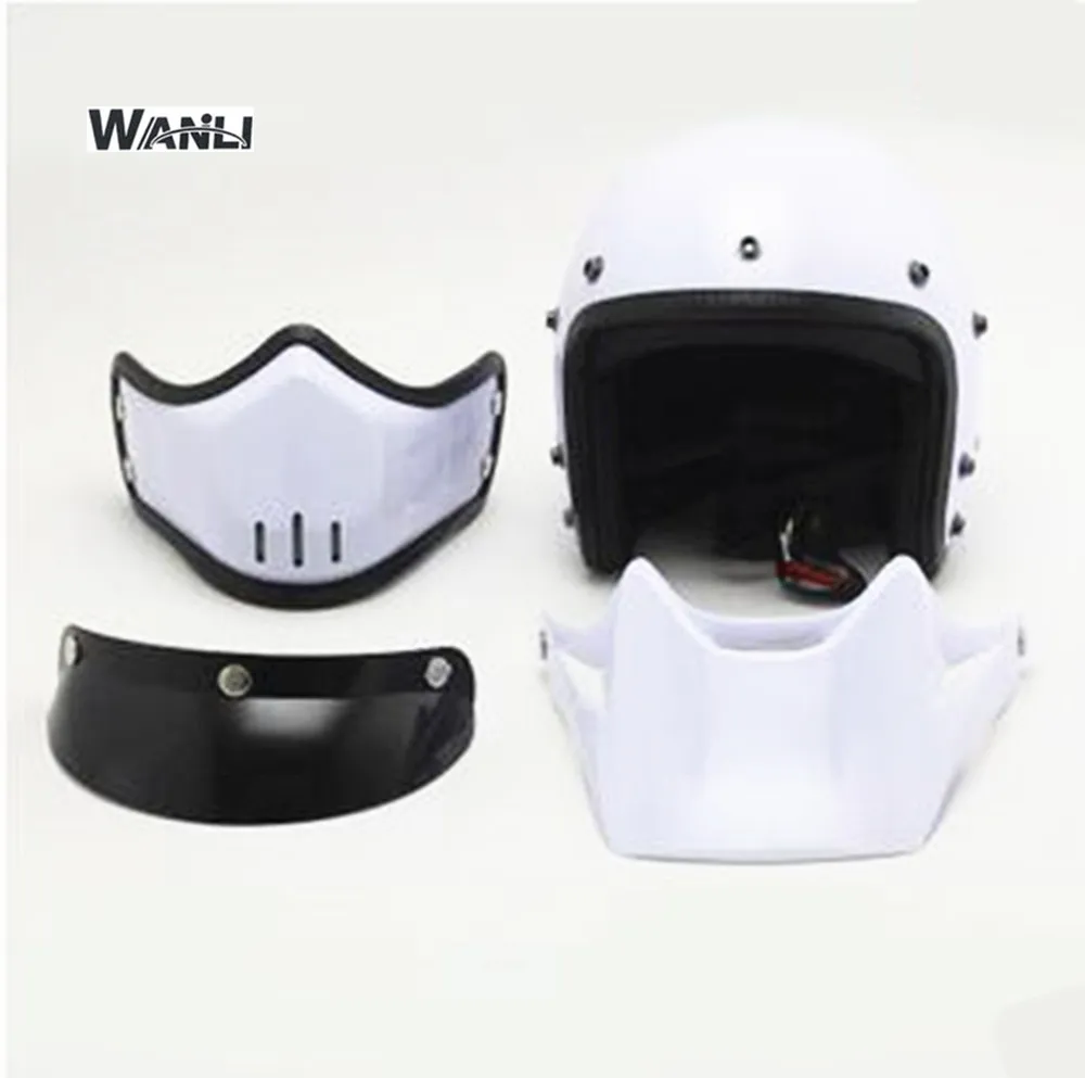 Модульный шлем мотоциклетный шлем анфас открытое лицо головной убор двойной D застежка Закрытие безопасные комбинированные шлемы точка - Цвет: white