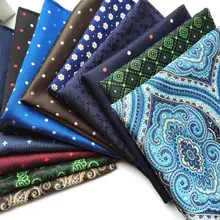 Woncoomody горошек Полосатый носовой платок Свадебный полиэстер платок с принтом Мужская мода бизнес карманное квадратное полотенце 25*25 см