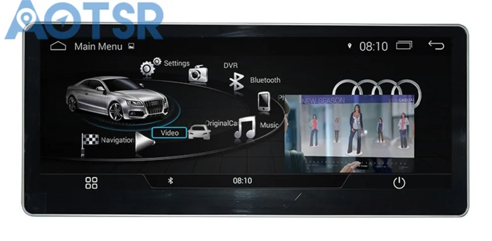 Sale The Pure Android Car No DVD player for AUDI A4 2017 2018 Audio GPS navigation Radio multimedia radio tape recorder pad 1