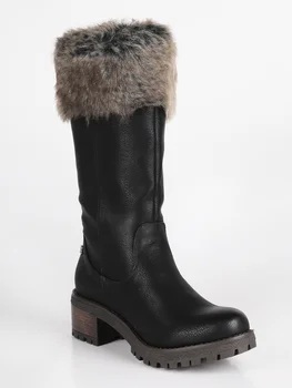 

Thick heel fur shoes