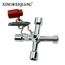 XINGWEIANG 5 в 1 перекрестный переключатель ключ квадратный треугольник поезд электрический шкаф Лифт Универсальный 5-полосный ключ с отверткой