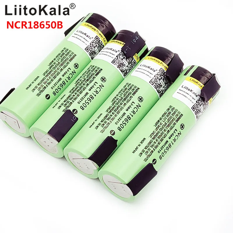 liitokala 18650 3400 батарея 3400mAh 3,7 V NCR18650B литий-ионная аккумуляторная батарея для фонарика+ DIY никель