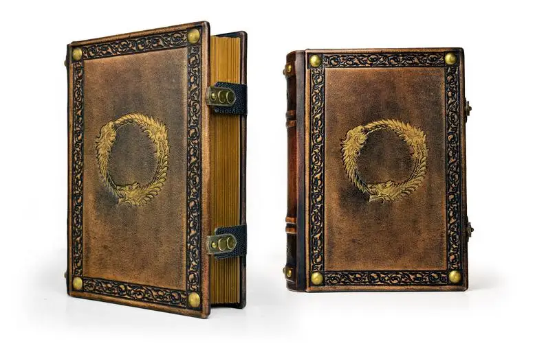 8 &quotx 10&quot большой кожаный журнал в средневековом стиле Gamer handbook Elder journal Wizard sketchbook