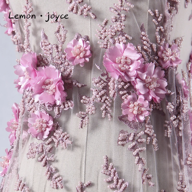 Ручной работы бисером 3D Цветы Кружева ажурные свадебные ткани вечернее платье вечерние платья высокого качества