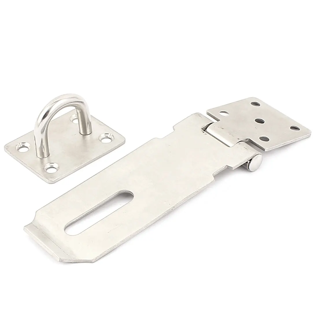 UXCELL 140Mm Long Cupboard Gate Door Latch Lock Padlock Metal Hasp Staple Silver Tonein Hasps