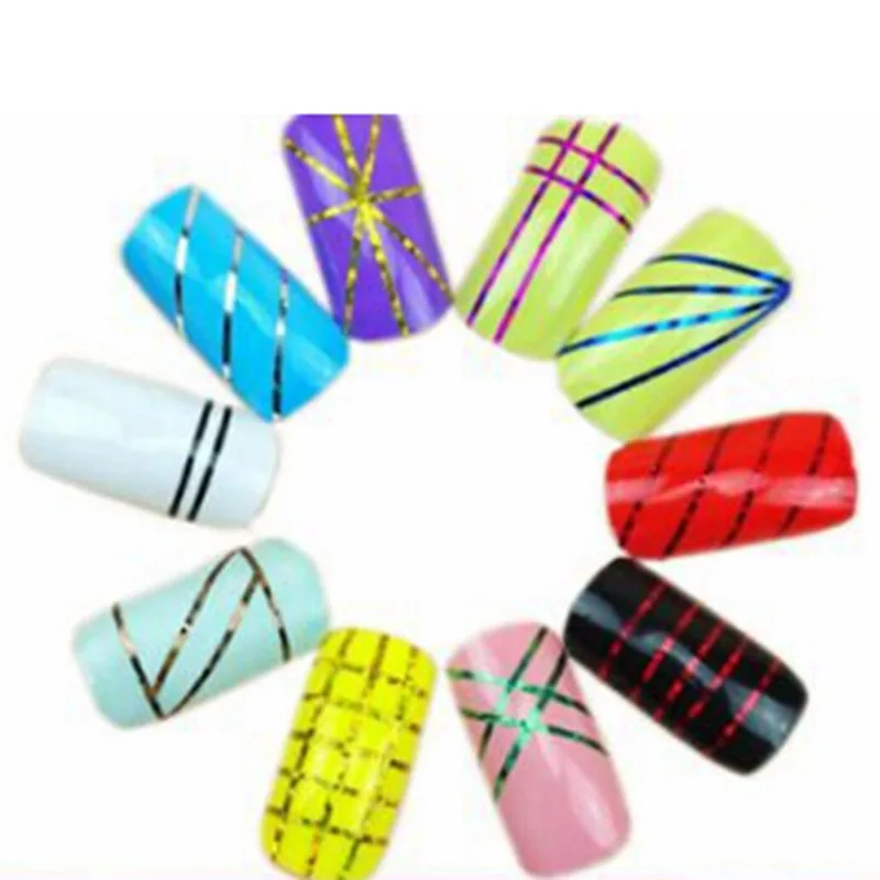

1pc fashion Multicolor Mixed Colors Rolls Striping Tape Line Nail Art Decoration Sticker DIY Nail Tips Sticker