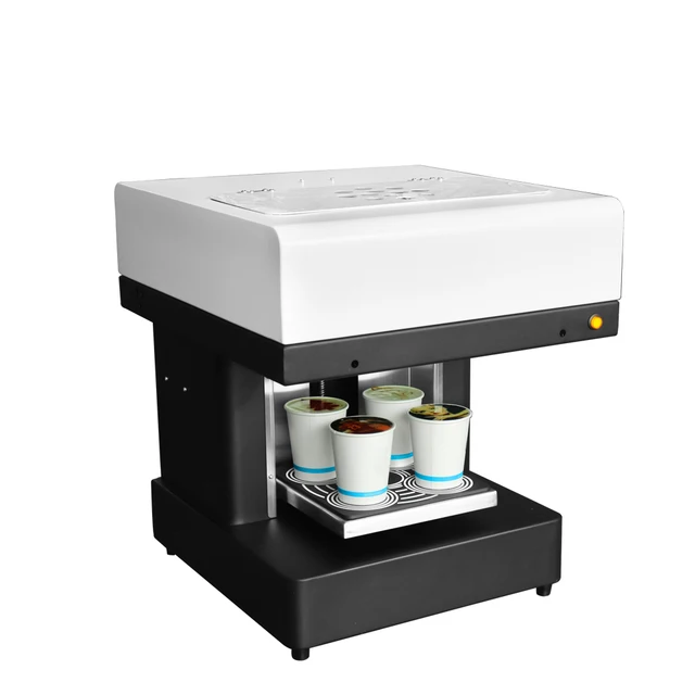 Cheap Automatic Coffee Printer Edible 4 Cup Milk Tea Coffee Printer Selfie Printing Machine For Coffee Cake Cappuccino Latte Biscuits