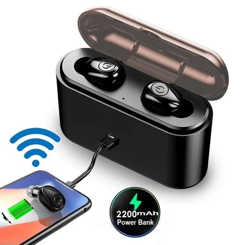 X8s Bluetooth наушники 5 0 TWS невидимые мини беспроводные бас гарнитура с 1200/2200 mAh