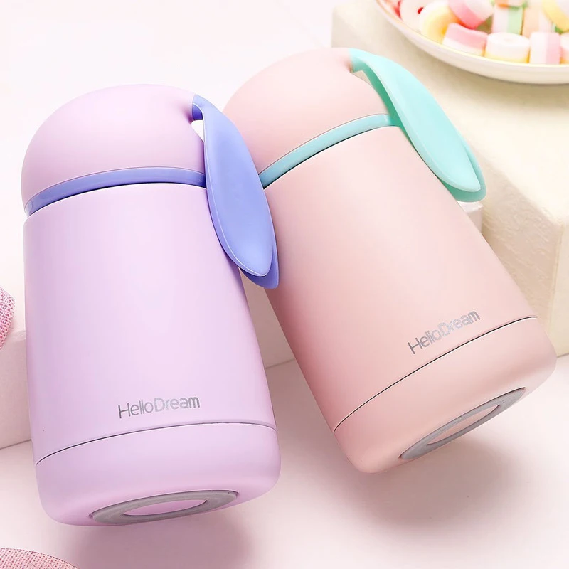 Rabbit Thermo Cup Stainless Steel kids Thermos bottle For water Thermo Mug Cute Thermal vacuum flask children Tumbler Thermocup