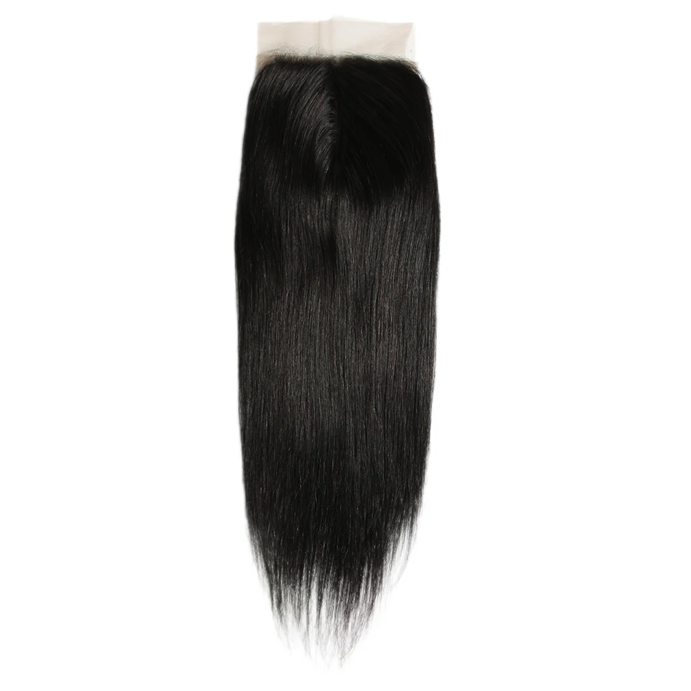 

Joedir Hair 5*6 Brazilian Straight Hair Lace Closure Pre-Plucked With Baby Hair T Part Remy Human Hair 10-20 Inch Natural Color