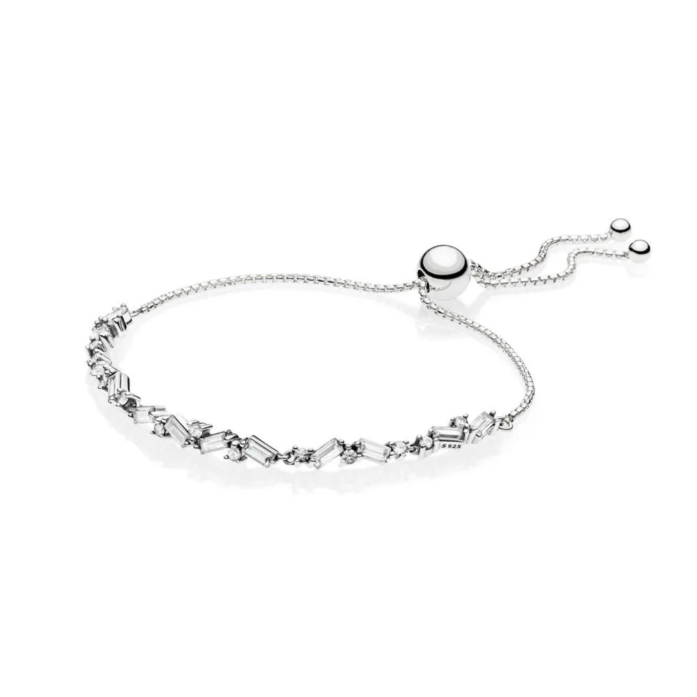 

CHAMSS 2018 New Winter Glacial Beauty Sliding Bracelet 925 Sterling Silve Bracelet Pando Christmas gifts Jewelry for Women