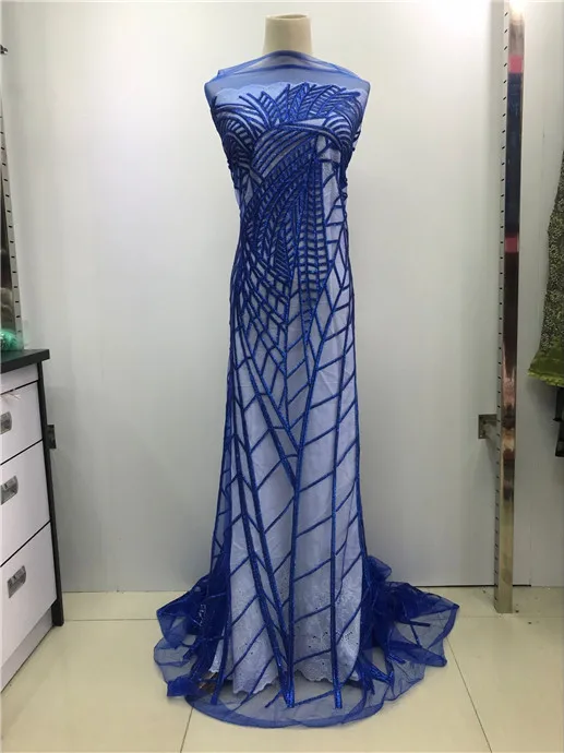 2019 Sequined Style African Mesh Tulle Net Lace Gold Sequins Party Dress Fabrics French India Guipure Embroiderey Fabric | Дом и сад