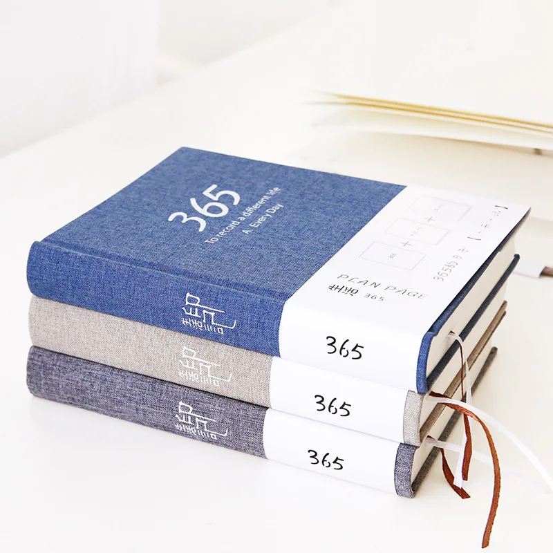 365 дней персональный органайзер блокнот ежедневник в твердой обложке 2017 офис еженедельный график милые корейские канцелярские libretas cuadernos