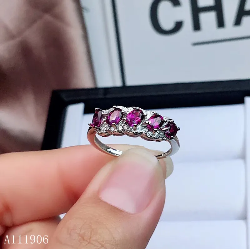 KJJEAXCMY бутик ювелирных изделий 925 с инкрустацией, из чистого серебра натуральный камень магния алюминиевый гранат женское кольцо поддержка т...