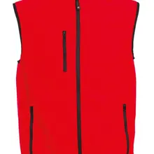 Красный жилет из микрофлиса с несколькими карманами