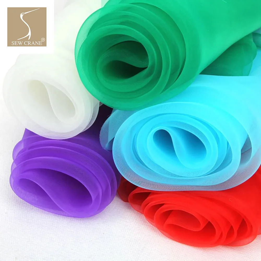 

150cm Wide Quality Fabric Colored Organza Fabric Bridal Dress Decorative Material Sheer Curtain Fabric Wedding Decoration Fabric