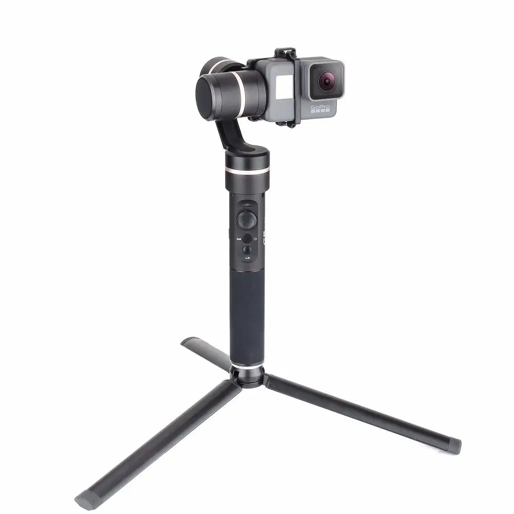 

Feiyutech G5 V2 Updated 3 Axis Splash Proof Handheld Gimbal for GoPro Hero 5 4 3, Action Cameras with Mini Tripod