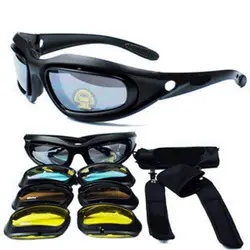 Новый C5 Велоспорт велосипед Спорта на открытом воздухе Sun солнцезащитные очки UV400 защиты 4 пара объектив ht284