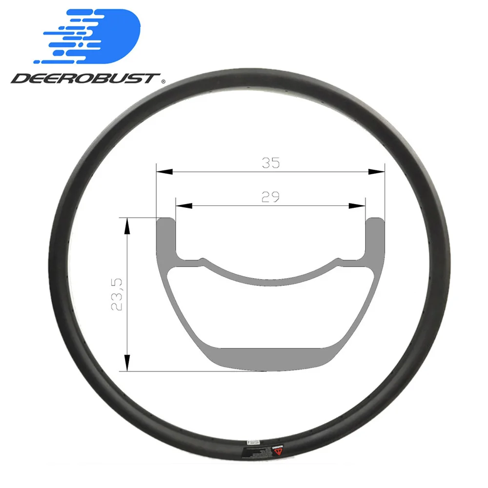

Carbon Mountain Bike Rims 35mm wide DH Downhill Bicycle Wheel MTB Rim 29er 27.5er 650B Hookless Tubeless Clincher 32 36 Holes
