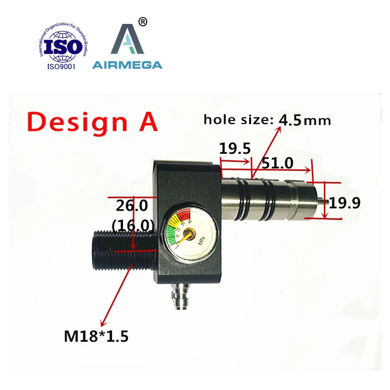 

PCP Airforce High Pressure Z Valve 30MPA 4500PSI Air Filling Pressure Regulator 300bar Test Valves Switch Valve Offset
