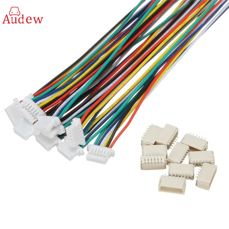 

10 Kits 150mm Mini Micro JST 1.0 SH 4-Pin 6-Pin Male& Female Connector Plug With Wires Cables