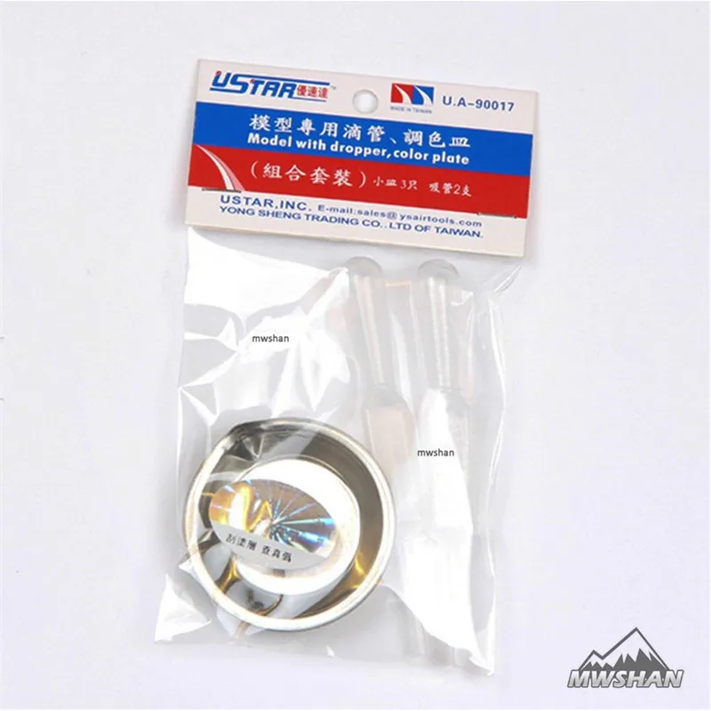 

Ustar 90017 Model Special Painting Set 3pcs Palettes & 2pcs Droppers Hobby Tools Accessory