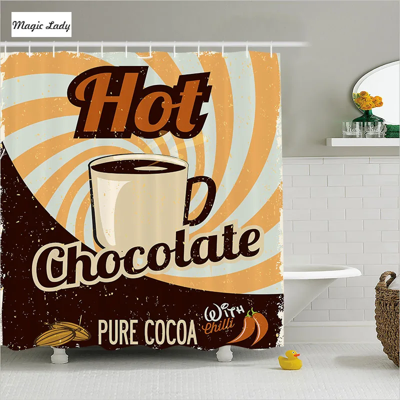 Fabric Shower Curtain Vintage Bathroom Accessories Old Chocolate Fabric Shower Curtain Vintage Bathroom