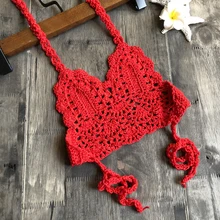 Малыш Детские Девушки Крючком Кружева Bralette Вязать Пляж Бикини Холтер Cami Танк Растениеводство Топ