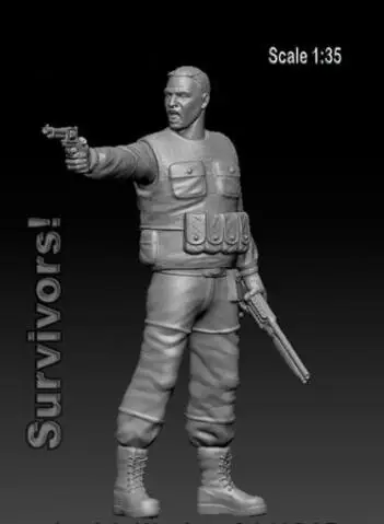 

1/35 Scale Unpainted Resin Figure Survivor with Gun
