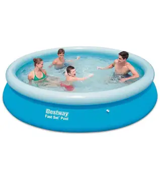 

Children's round swimming pool inflatable водораспорный with inflatable ring for garden summer fast set 366 х76 cm, 5377л, bestway, item No. 12373