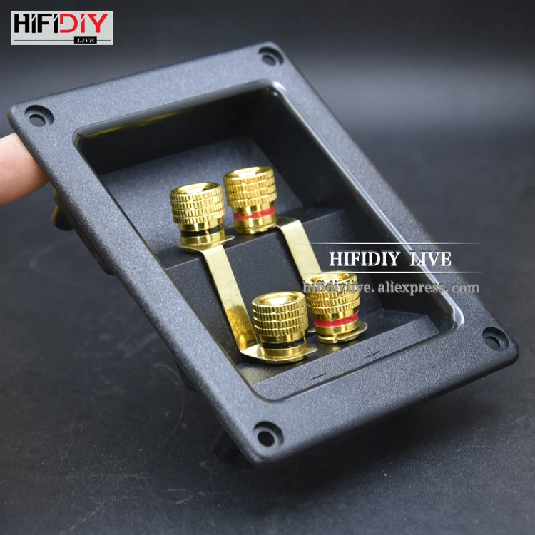Hifidiy Live-speakers Terminal Box Shell Copper Binding Post Instale Buraco 94×74 mm Wire Cabo Connector Speaker Junction Box