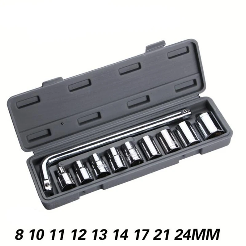 

Multi Function Hardware Tools 10PCS Set Socket Wrench Set Vehicle Repair Tool