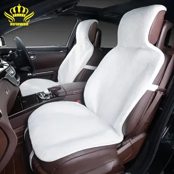 2015For 2 Front car seat covers faux fur cute car interior accessories cushion cover styling winter new plush car pad seat cover