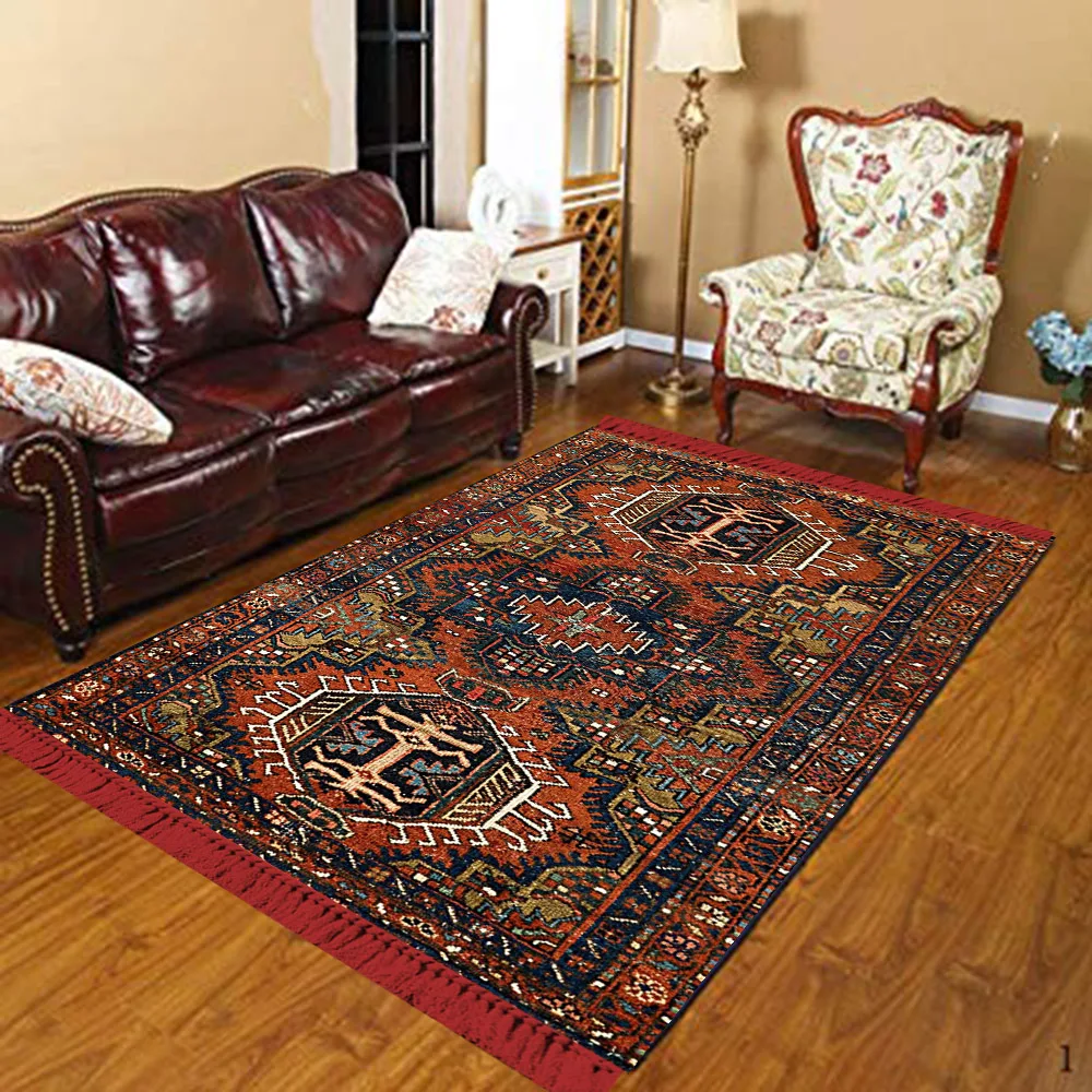 Else Nordec черно-белый ikat скандинавский геометрический 3d принт Противоскользящий килим моющийся декоративный килим Площадь Ковер богемный ковер