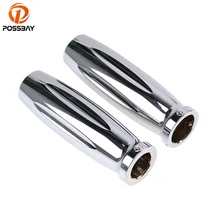 Possbay МОТОЦИКЛ рукоятки 7/" Ручка Бар алюминиевый сплав серебро универсальная рукоятки для мотокросса Подходит для Honda Yamaha Suzuki Harley